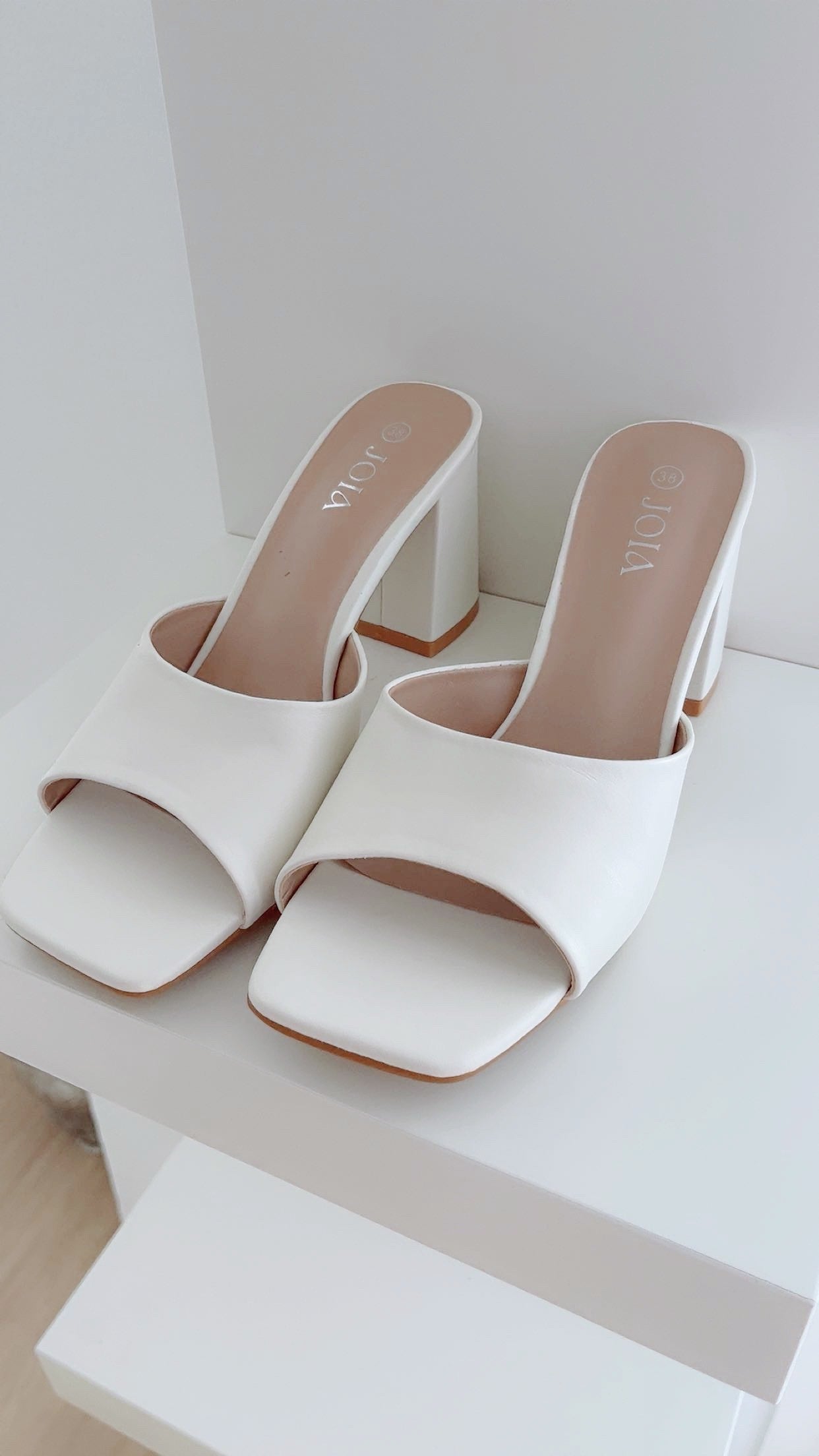 Mules blanches SARAH