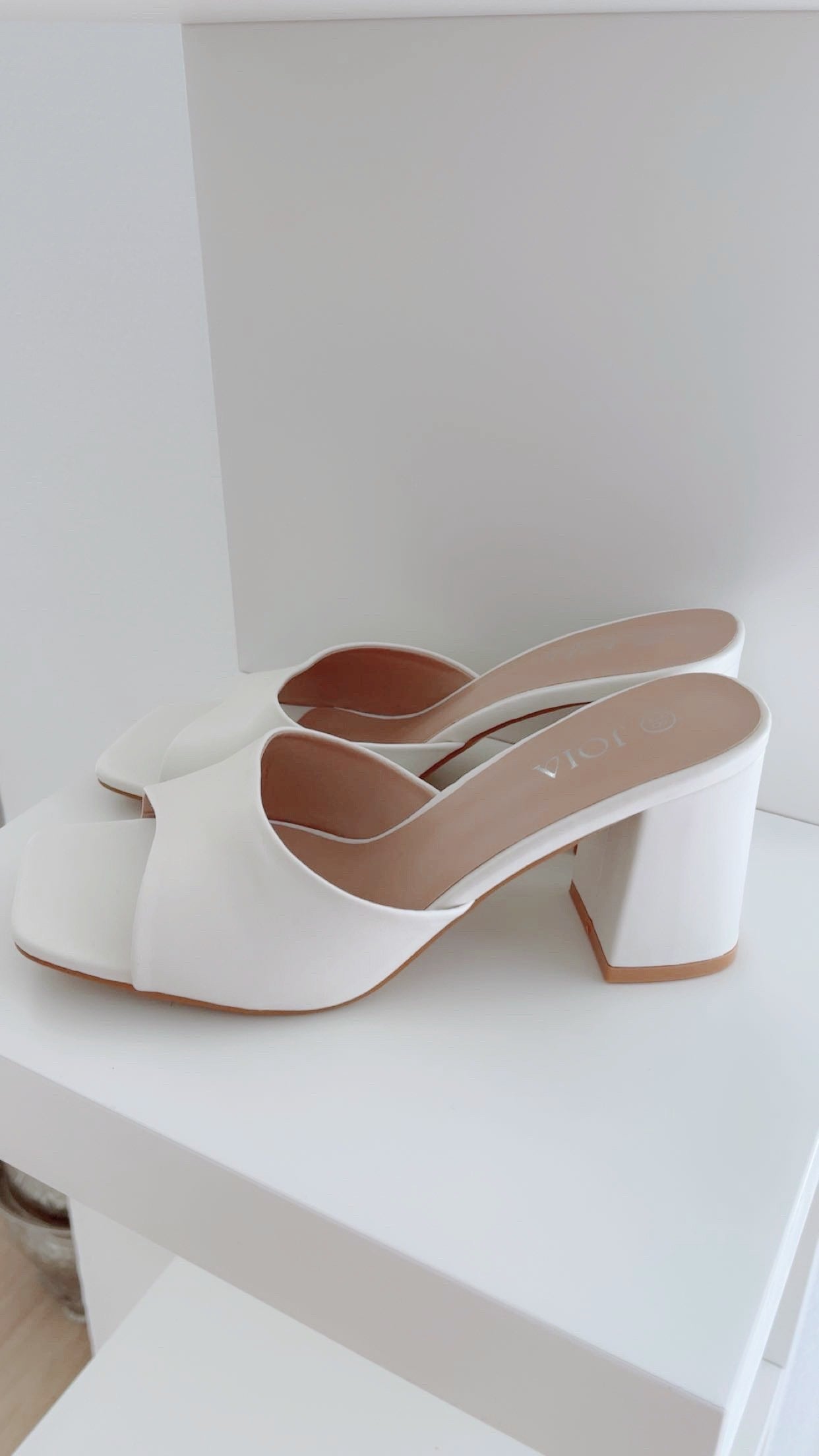 Mules blanches SARAH